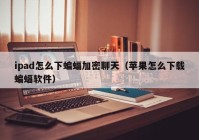 ipad怎么下蝙蝠加密聊天（苹果怎么下载蝙蝠软件）