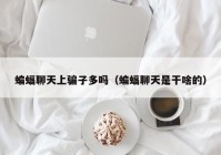 蝙蝠聊天上骗子多吗（蝙蝠聊天是干啥的）