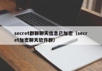 secret群聊聊天信息已加密（secret加密聊天软件群）