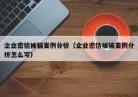 企业密信被骗案例分析（企业密信被骗案例分析怎么写）