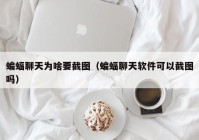 蝙蝠聊天为啥要截图（蝙蝠聊天软件可以截图吗）