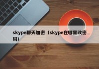 skype聊天加密（skype在哪里改密码）