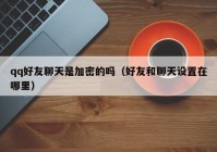 qq好友聊天是加密的吗（好友和聊天设置在哪里）