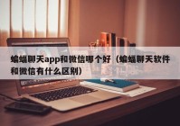 蝙蝠聊天app和微信哪个好（蝙蝠聊天软件和微信有什么区别）
