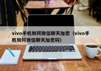 vivo手机如何微信聊天加密（vivo手机如何微信聊天加密码）