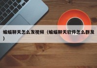 蝙蝠聊天怎么发视频（蝙蝠聊天软件怎么群发）