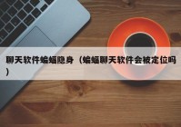 聊天软件蝙蝠隐身（蝙蝠聊天软件会被定位吗）