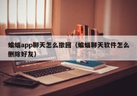 蝙蝠app聊天怎么撤回（蝙蝠聊天软件怎么删除好友）