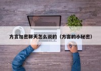 方言加密聊天怎么说的（方言的小秘密）