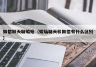 微信聊天聊蝙蝠（蝙蝠聊天和微信有什么区别）