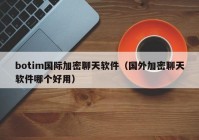 botim国际加密聊天软件（国外加密聊天软件哪个好用）
