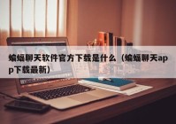 蝙蝠聊天软件官方下载是什么（蝙蝠聊天app下载最新）