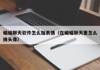 蝙蝠聊天软件怎么加表情（在蝙蝠聊天里怎么换头像）
