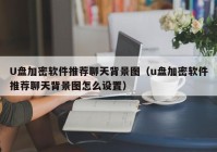U盘加密软件推荐聊天背景图（u盘加密软件推荐聊天背景图怎么设置）