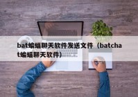 bat蝙蝠聊天软件发送文件（batchat蝙蝠聊天软件）
