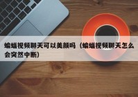 蝙蝠视频聊天可以美颜吗（蝙蝠视频聊天怎么会突然中断）