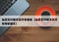 加密实时聊天软件有哪些（加密实时聊天软件有哪些图片）