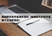 蝙蝠聊天软件是谁开发的（蝙蝠聊天的软件是哪个公司研发的）
