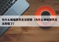 为什么蝙蝠聊天无法卸载（为什么蝙蝠聊天无法卸载了）