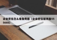 企业密信怎么看服务器（企业密信服务器555666）