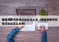蝙蝠侠聊天按键没反应怎么办（蝙蝠侠聊天按键没反应怎么办啊）