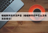 蝙蝠聊天软件没声音（蝙蝠聊天软件怎么没有消息提示）