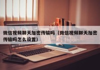 微信视频聊天加密传输吗（微信视频聊天加密传输吗怎么设置）