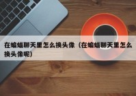 在蝙蝠聊天里怎么换头像（在蝙蝠聊天里怎么换头像呢）