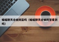 蝙蝠聊天会被网监吗（蝙蝠聊天会被网警看到吗）