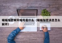 蝙蝠加密聊天暗号是什么（蝙蝠加密消息怎么解开）